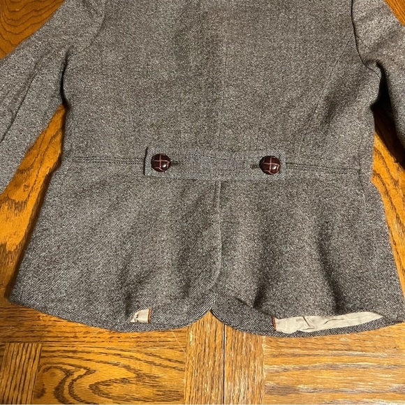 Banana Republic Women's Wool Blend Cropped Blazer in Brown Tweed Sz 4 Outlander - Picture 15 of 16